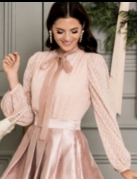 𝅺rachel Parcell Dot Tie Blouse - Picture 1 of 16